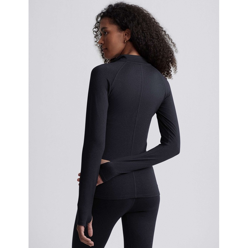Always Warm Half-Zip Base Layer Top – Black Marl