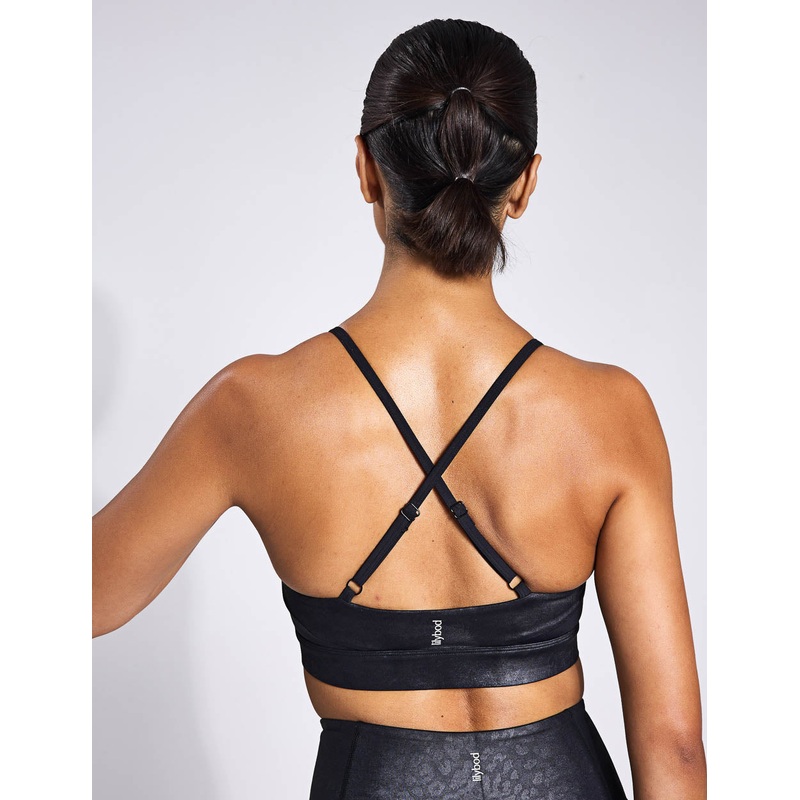 Limit High-Shine Sports Bra – Animal Black