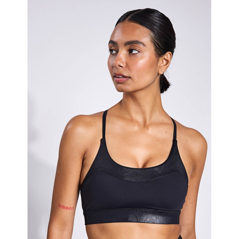 Limit High-Shine Sports Bra – Animal Black