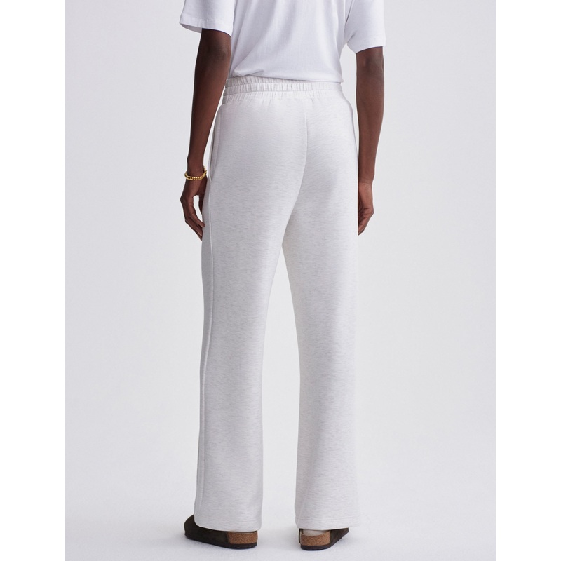 The Wide Leg Pant 30″ – Ivory Marl