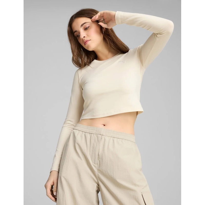 Wardrobe Ess Longsleeve Baby Tee – Alpine Snow