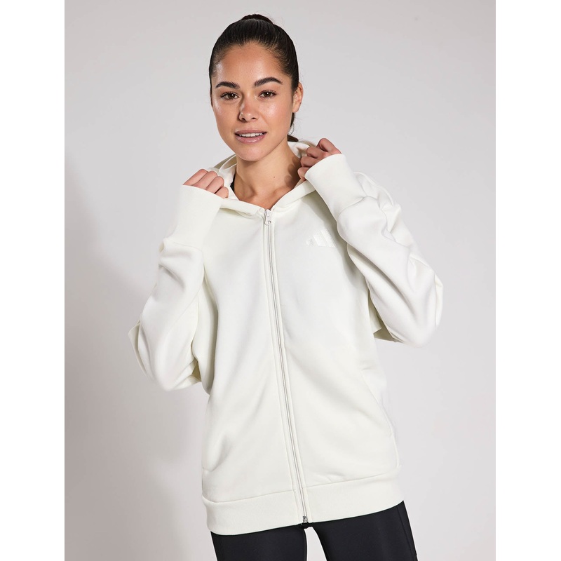 ALL SZN Fleece Full-Zip Hoodie – Off White