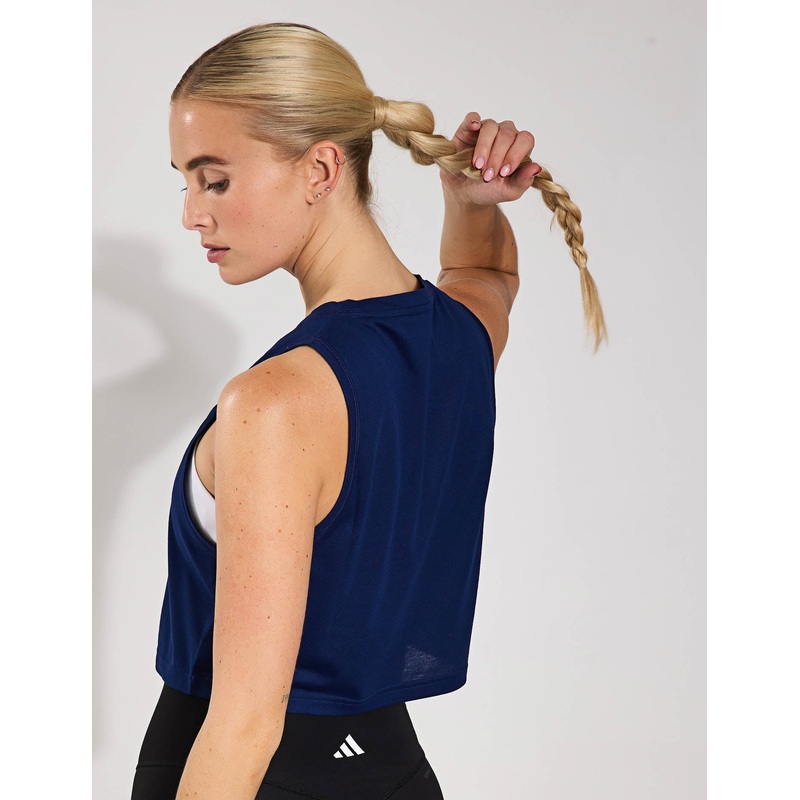 Train Essentials Boxy Workout Tank Top – Dark Blue