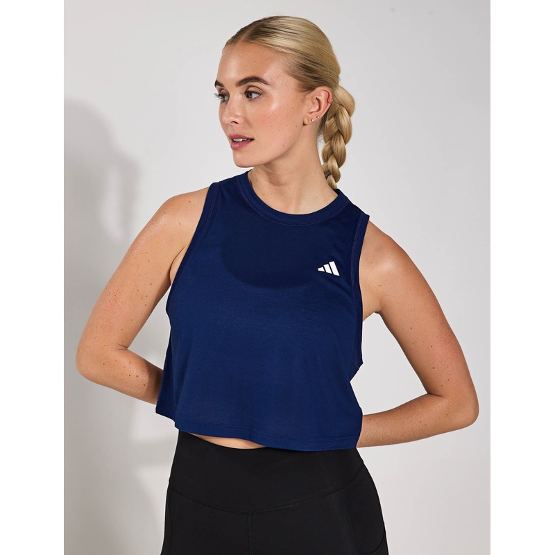 Train Essentials Boxy Workout Tank Top – Dark Blue