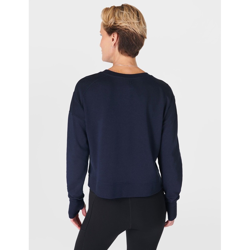 After Class Crop Sweatshirt – Navy Blue