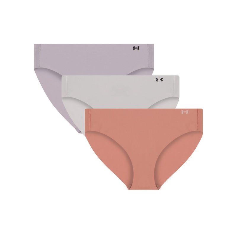 Pure Stretch 3-Pack No Show Bikini – Canyon Pink/Grey Matter/Grey Dawn