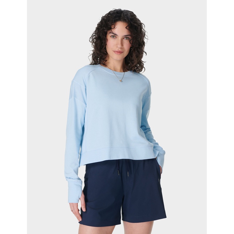 After Class Crop Sweatshirt – Breeze Blue