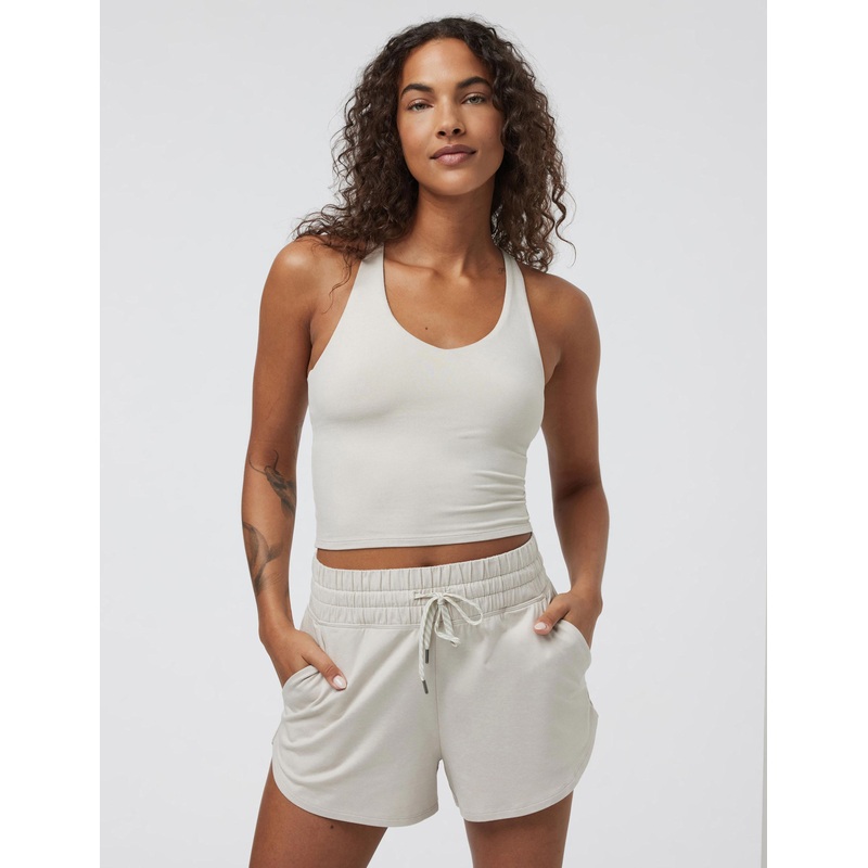Halo Performance Crop 2.0 – Ecru Heather