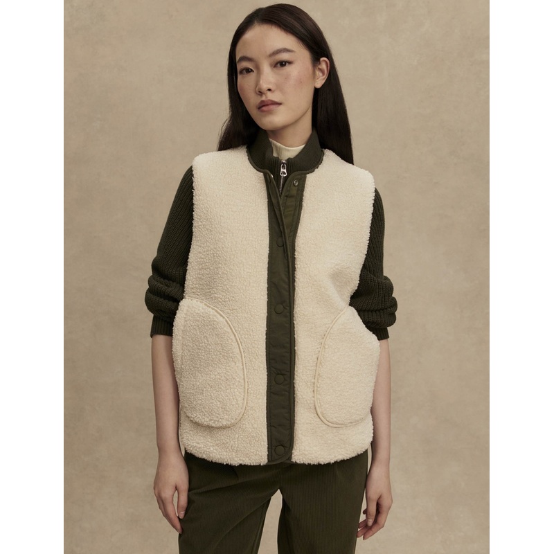 Audrea Reversible Gilet – Sandshell/Forest Night