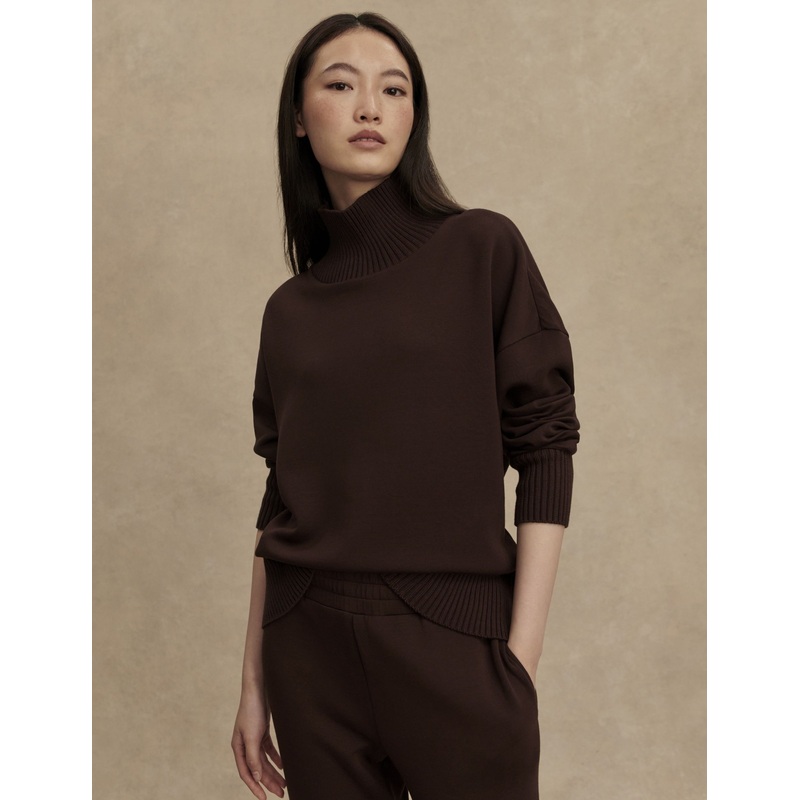 Barker High Neck Sweat – Coffee Bean