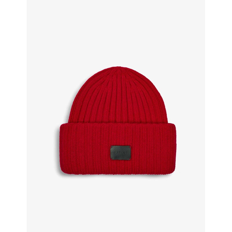 Elva Chunky Rib Beanie – Red Dahlia