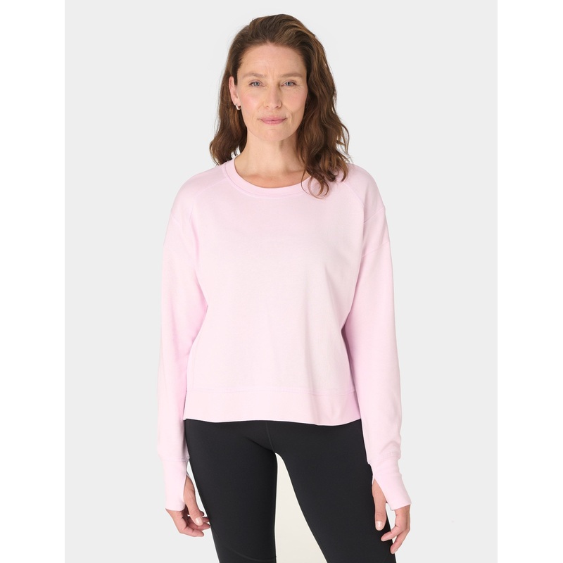 After Class Crop Sweatshirt – Frost Pink