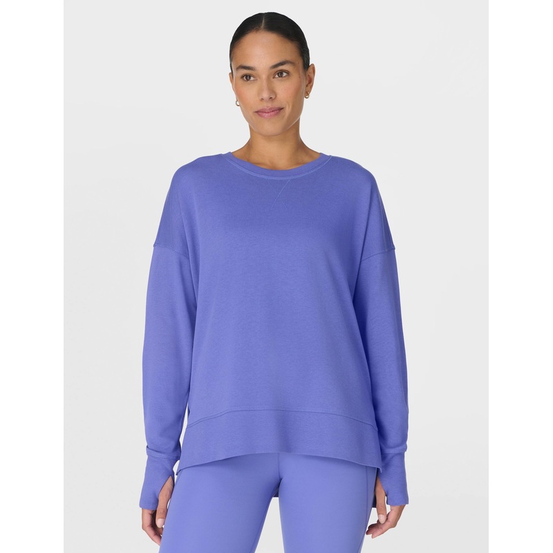 After Class Longline Sweatshirt – Aura Blue