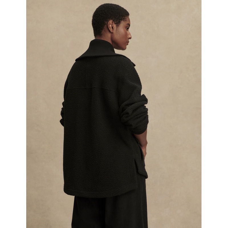 Eleanor Patch Pocket Fleece – Black