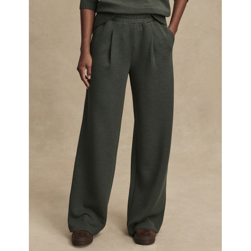 The Extra Wide Leg Pant 29.5″ – Olive Marl