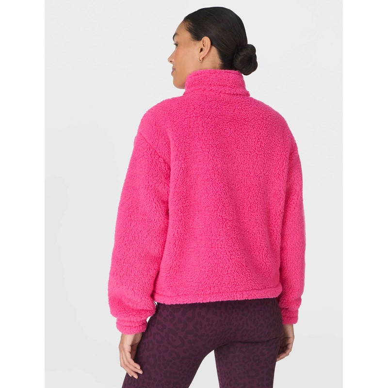 Canyon Fleece Zip Up – Beet Pink
