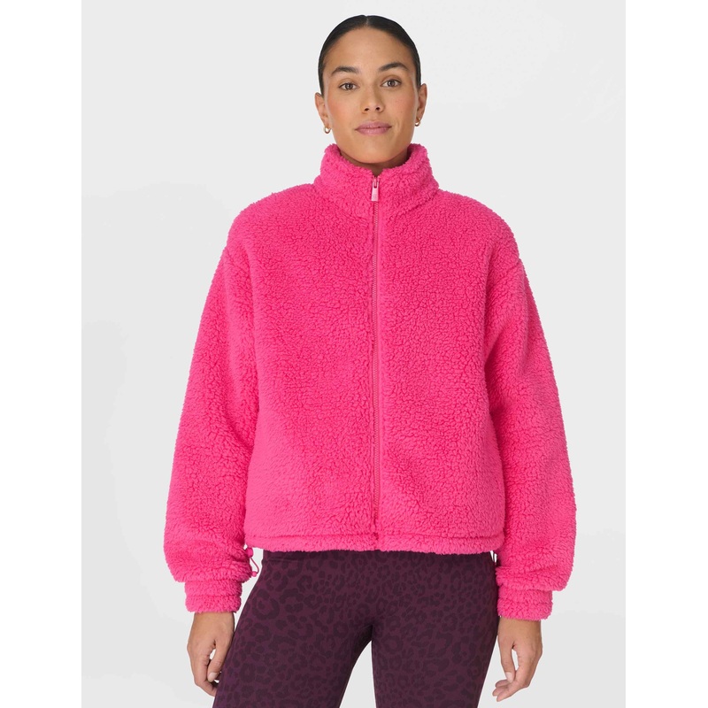 Canyon Fleece Zip Up – Beet Pink