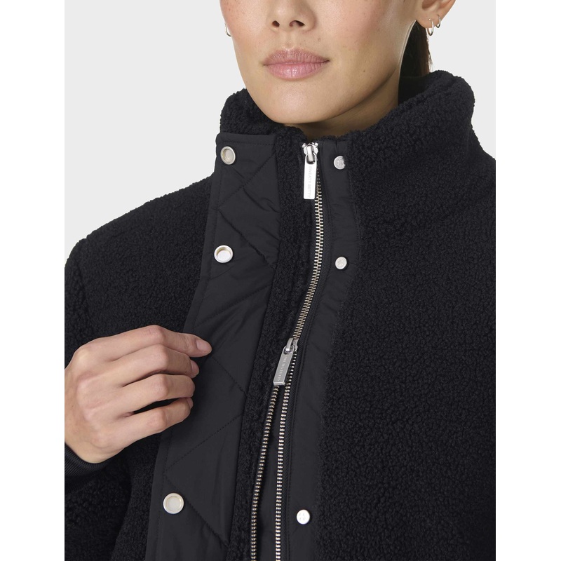 Navigate Fashion Texture Coat – Black
