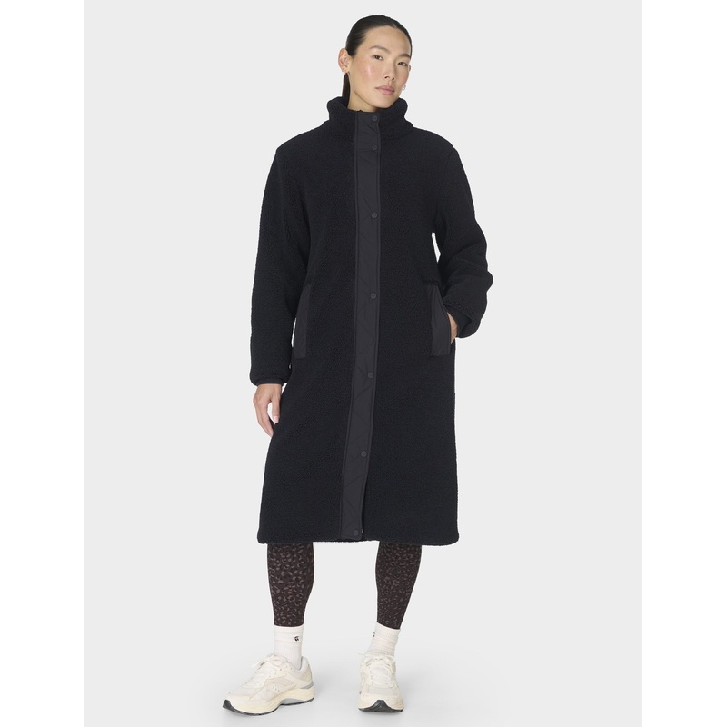 Navigate Fashion Texture Coat – Black