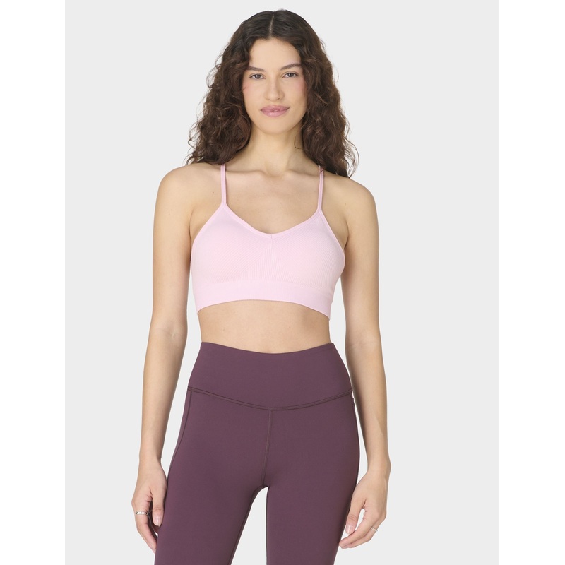 Soft Ribbed Bra – Frost Pink