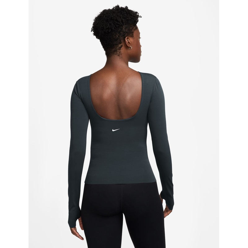 Zenvy Dri-FIT Long-Sleeve Top – Seaweed/White