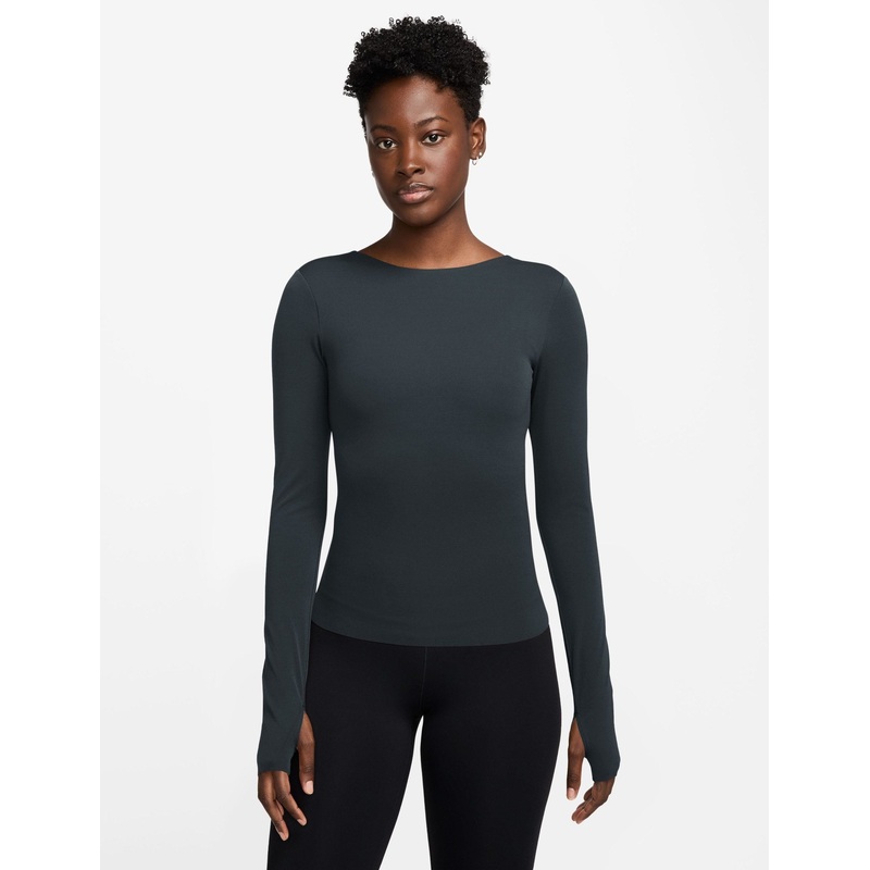 Zenvy Dri-FIT Long-Sleeve Top – Seaweed/White