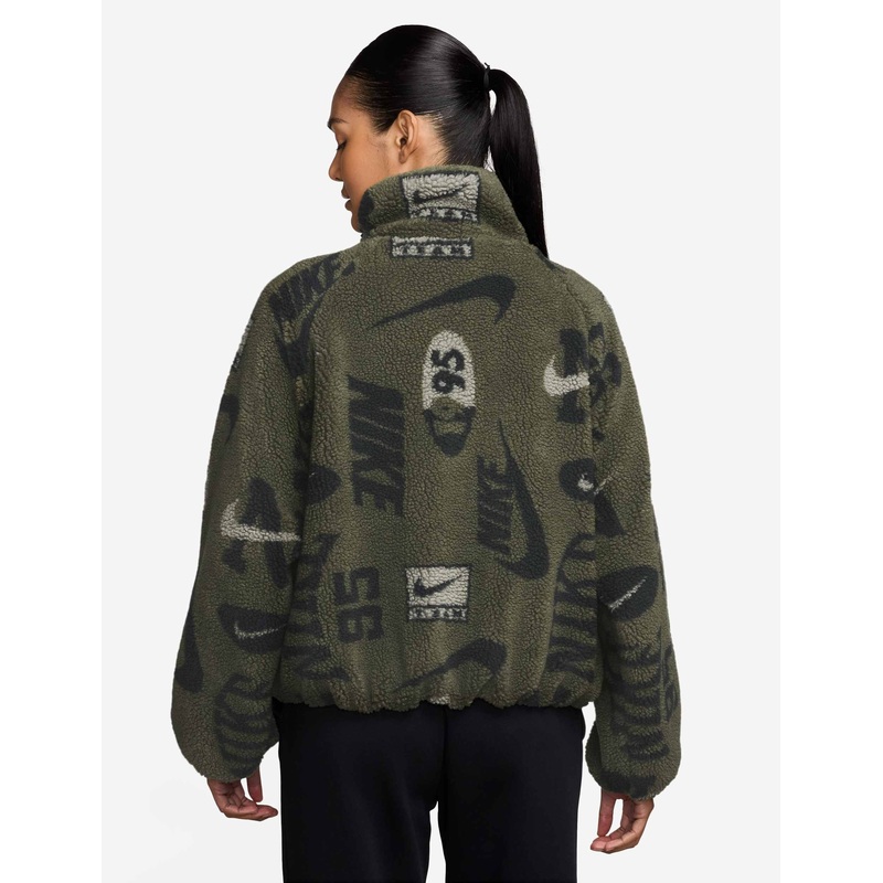 Sportswear High-Pile Fleece Jacket – Medium Olive/Sail