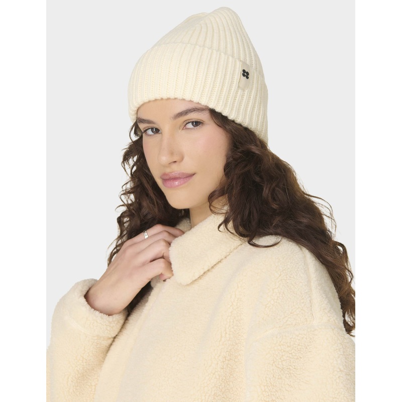 Soft Cloud Knitted Beanie – Lily White
