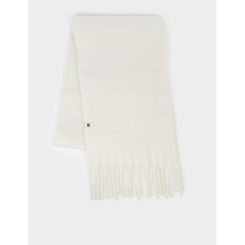 Soft Cloud Tassel Scarf – Lily White