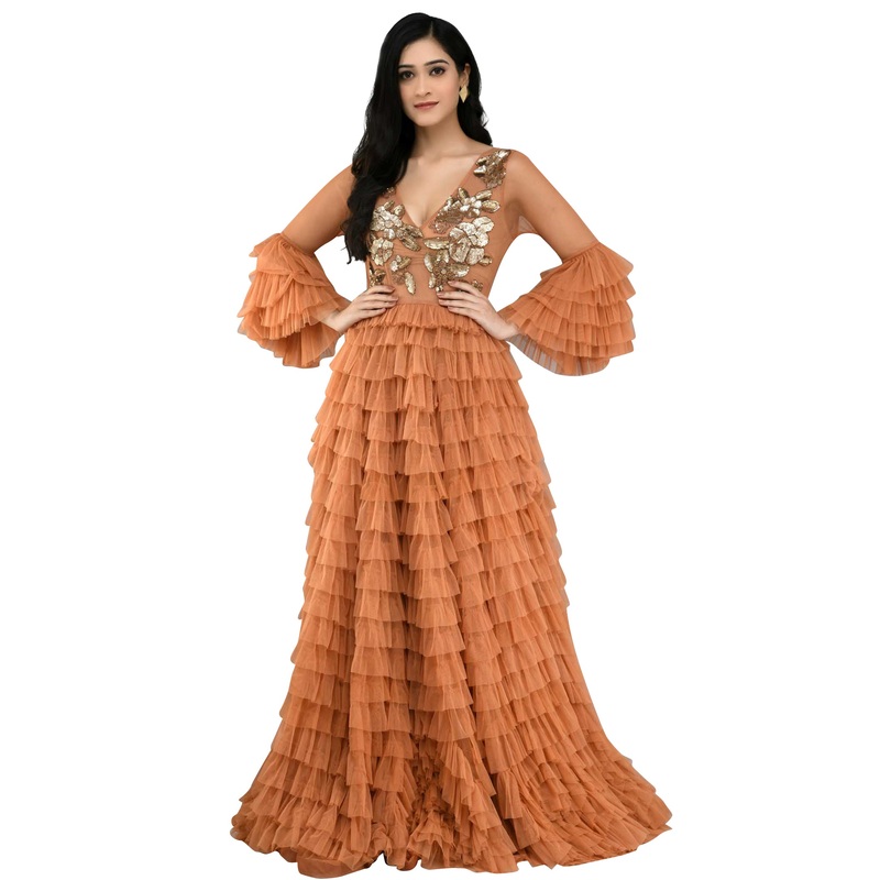 Couture Fashion by FG CF20211264 Dress Rose Gold