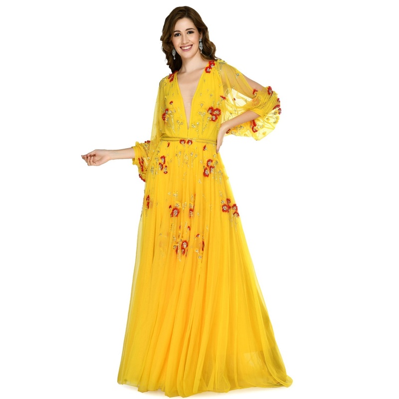 Couture Fashion by FG CF21220775 Dress Yellow