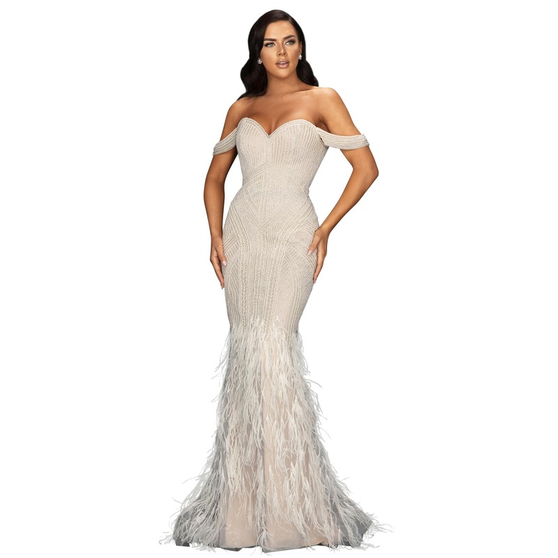 Terani 2011GL2175 Dress Silver-Pearl