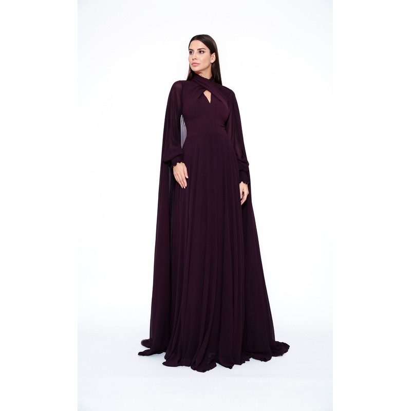 Zeena Zaki FW202113CL Dress Dark Purple
