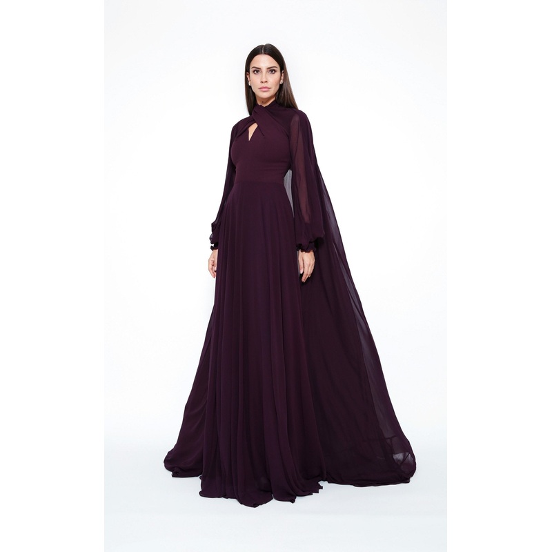 Zeena Zaki FW202113 Dress Dark Purple