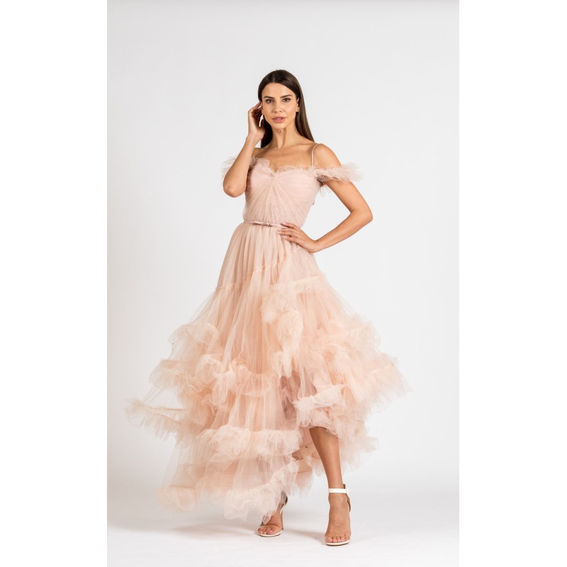 Zeena Zaki SS2111 Dress Beige