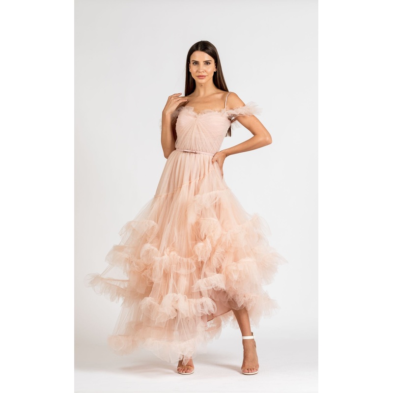 Zeena Zaki SS2111 Dress Beige