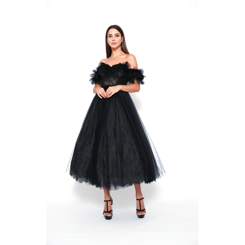 Zeena Zaki FW202105 Dress Black