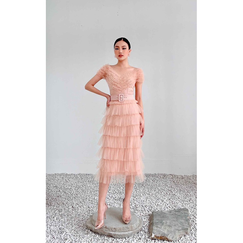 21SIX V00536CL Dress Beige