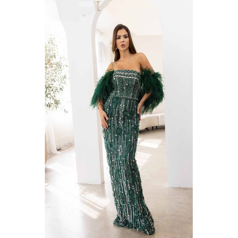 Terani 241GL2603 Dress Hunter-Green