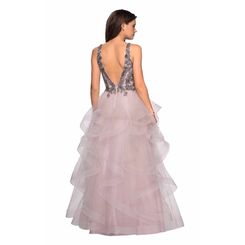 La Femme 27649 Dress Dusty Pink
