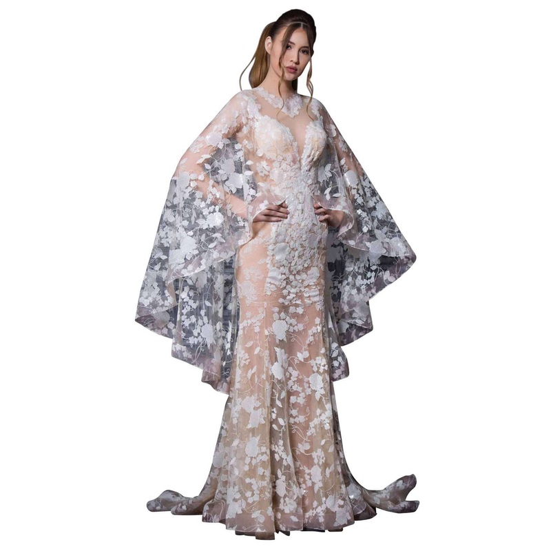 MNM Couture K3619 Dress White/Nude