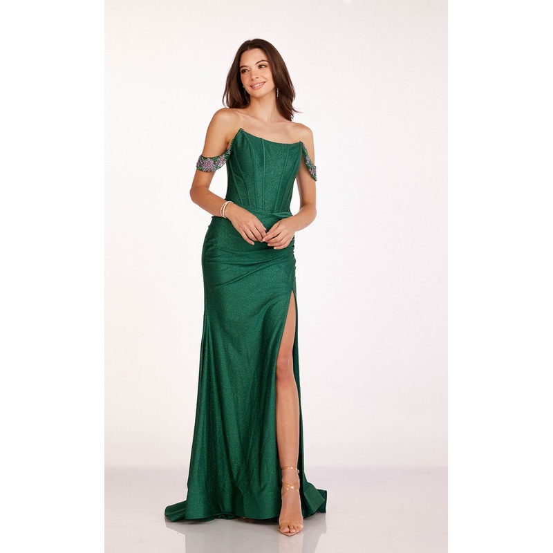 Abby Paris 90220CL Dress Emerald