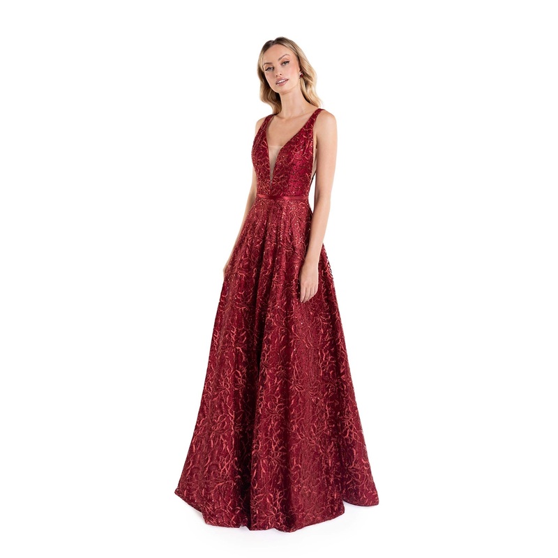 Abby Paris 90166 Dress Claret