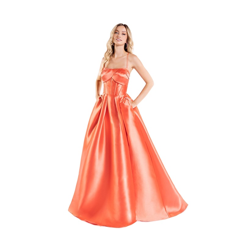 Abby Paris 90185 Dress Coral