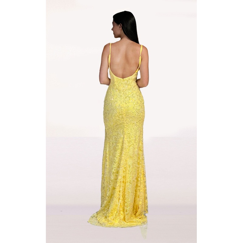 Abby Paris 90219 Dress Neon Orange