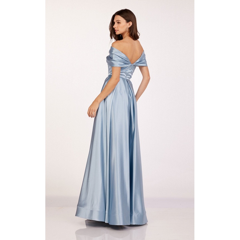 Abby Paris 90222 Dress Dusty Blue
