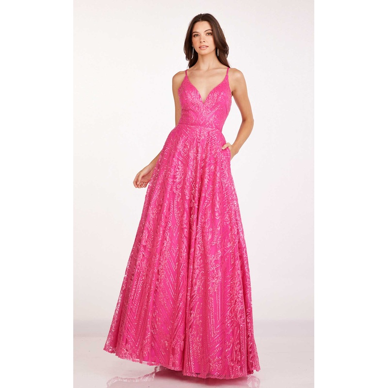 Abby Paris 90243 Dress Fuchsia