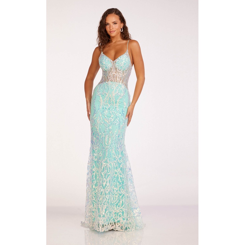 Abby Paris 90228 Dress Turquoise