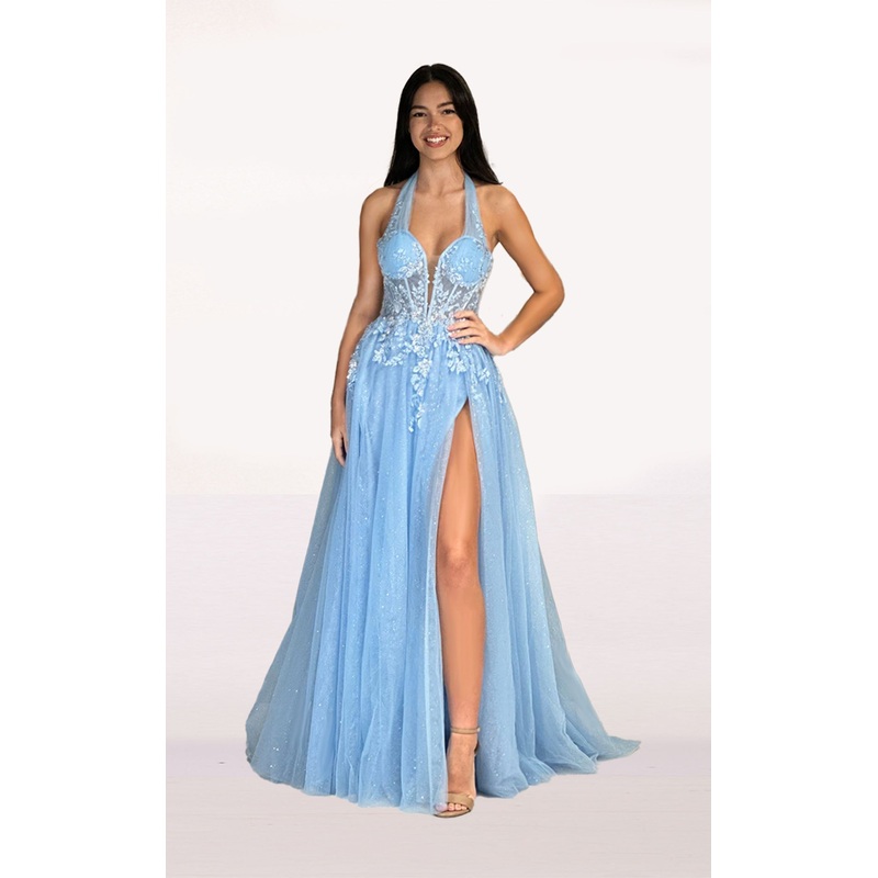 Abby Paris 90265 Dress Sky Blue