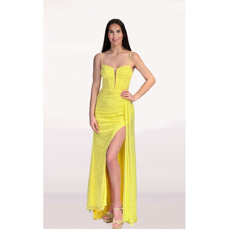 Abby Paris 90266 Dress Fuchsia